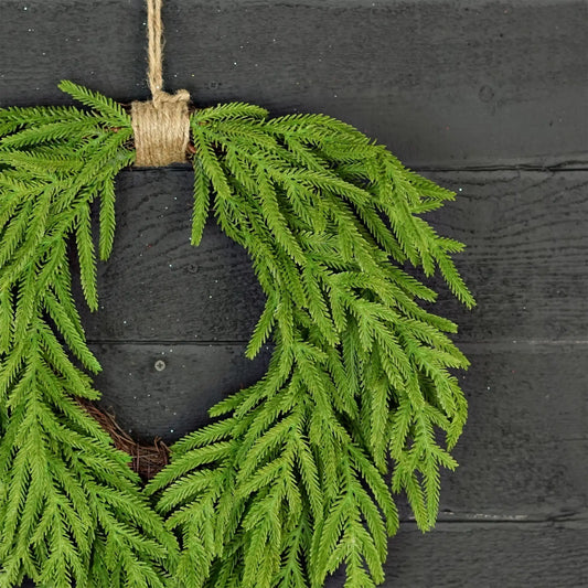 Heart Twig Wreath Evergreen Norfolk